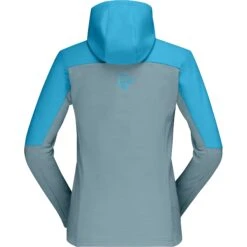 Norrona Falketind Warmwool2 Stretch Zip Hood Jas Dames - Aquarius/Tourmaline -Norrona norrona falketind warmwool2 stretch zip hood jacket women aquarius tourmaline 2 1126464
