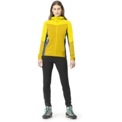 Norrona Falketind Warmwool2 Stretch Zip Hood Jas Dames - Blazing Yellow/Sulphur -Norrona norrona falketind warmwool2 stretch zip hood jacket women blazing yellow sulphur model 1 1399557