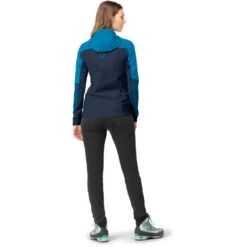 Norrona Falketind Warmwool2 Stretch Zip Hood Jas Dames - Hawaiian Surf/Mykonos Blue -Norrona norrona falketind warmwool2 stretch zip hood jacket women hawaiian surf mykonos blue 5 1517669