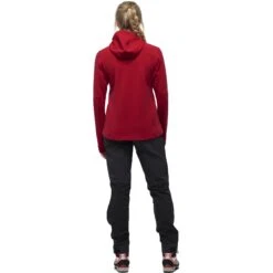 Norrona Falketind Warmwool2 Stretch Zip Hood Jas Dames - Jester Red -Norrona norrona falketind warmwool2 stretch zip hood jacket women jester red 3 1461830
