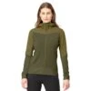 Norrona Falketind Warmwool2 Stretch Zip Hood Jas Dames - Olive Drab/Olive Night