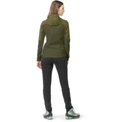 Norrona Falketind Warmwool2 Stretch Zip Hood Jas Dames - Olive Drab/Olive Night -Norrona norrona falketind warmwool2 stretch zip hood jacket women olive drab olive night 4 1254037