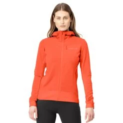 Norrona Falketind Warmwool2 Stretch Zip Hood Jas Dames - Orange Alert