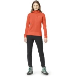 Norrona Falketind Warmwool2 Stretch Zip Hood Jas Dames - Orange Alert -Norrona norrona falketind warmwool2 stretch zip hood jacket women orange alert 3 1254046