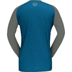 Norrona Fjørå Equaliser Lightweight Shirt Met Lange Mouwen Heren - Mykonos Blue/Castor Grey -Norrona norrona fjora equaliser lightweight long sleeve shirt men mykonos blue castor grey 2 1342007