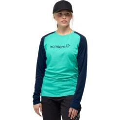 Norrona Fjørå Equaliser Lightweight Shirt Met Lange Mouwen Dames - Arcadia/Indigo Night
