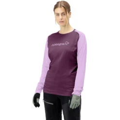 Norrona Fjørå Equaliser Lightweight Shirt Met Lange Mouwen Dames - Dark Purple/Violet Tulle