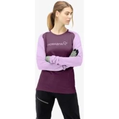 Norrona Fjørå Equaliser Lightweight Shirt Met Lange Mouwen Dames - Dark Purple/Violet Tulle -Norrona norrona fjora equaliser lightweight long sleeve shirt women dark purple violet tulle 4 1126762