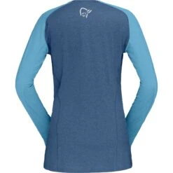 Norrona Fjørå Equaliser Lightweight Shirt Met Lange Mouwen Dames - Mykonos Blue/Aquarius -Norrona norrona fjora equaliser lightweight long sleeve shirt women mykonos blue aquarius 2 1254212