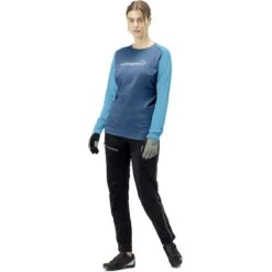 Norrona Fjørå Equaliser Lightweight Shirt Met Lange Mouwen Dames - Mykonos Blue/Aquarius -Norrona norrona fjora equaliser lightweight long sleeve shirt women mykonos blue aquarius 3 1254213