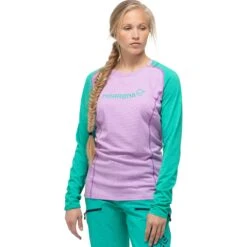 Norrona Fjørå Equaliser Lightweight Shirt Met Lange Mouwen Dames - Violet Tuille/Arcadia