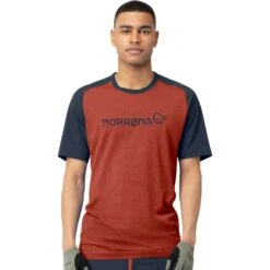 Norrona Fjørå Equaliser Lightweight T-Shirt Heren - Rooibos Tea/Indigo Night