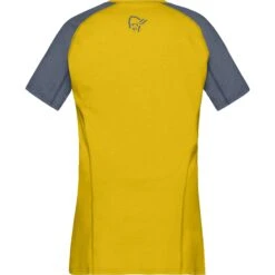 Norrona Fjørå Equaliser Lightweight T-Shirt Dames - Sulphur/Vintage Indigo -Norrona norrona fjora equaliser lightweight t shirt women sulphur vintage indigo 2 1342221