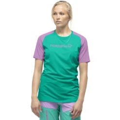 Norrona Fjørå Equaliser Lightweight T-Shirt Dames - Violet Tuille/Arcadia
