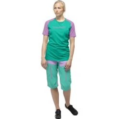 Norrona Fjørå Equaliser Lightweight T-Shirt Dames - Violet Tuille/Arcadia -Norrona norrona fjora equaliser lightweight t shirt women violet tulle arcadia 3 903517