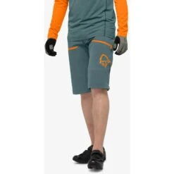 Norrona Fjørå Flex1 Heavy Duty Short Heren - North Atlantic/Orange Popsicle -Norrona norrona fjora flex1 heavy duty shorts men north atlantic orange popsicle 3 1126801