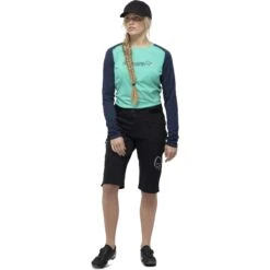 Norrona Fjørå Flex1 Heavy Duty Short Dames - Caviar/Castor Grey -Norrona norrona fjora flex1 heavy duty shorts women caviar castor grey 3 903594