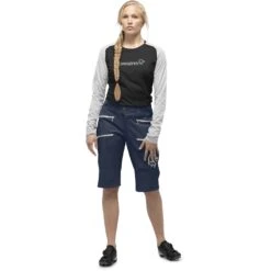 Norrona Fjørå Flex1 Heavy Duty Short Dames - Indigo Night -Norrona norrona fjora flex1 heavy duty shorts women indigo night model 1 1399689