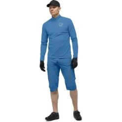Norrona Fjørå Flex1 Short Heren - Mykonos Blue -Norrona norrona fjora flex1 shorts men mykonos blue model 1 1399708