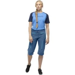 Norrona Fjørå Flex1 Short Dames - Mykonos Blue -Norrona norrona fjora flex1 shorts women mykonos blue 3 1255450