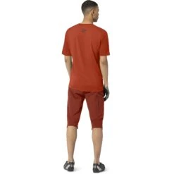 Norrona Fjørå Wool T-Shirt Heren - Rooibos Tea/Indigo Night -Norrona norrona fjora wool t shirt men rooibos tea indigo night model 2 1399797