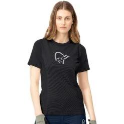 Norrona Fjørå Wool T-Shirt Dames - Caviar