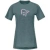 Norrona Fjørå Wool T-Shirt Dames - North Atlantic