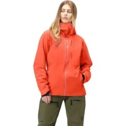 Norrona Lofoten Gore-Tex Insulated Jas Dames - Orange Alert