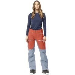 Norrona Lofoten Gore-Tex Pro Broek Dames - Orange Alert/Blue Fog -Norrona norrona lofoten gore tex pro pants women orange alert blue fog 1 1255883