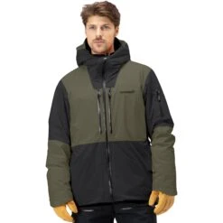 Norrona Lofoten Gore-Tex Thermo80 Jas Heren - Caviar/Olive Night