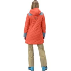 Norrona Lofoten Primaloft80 Anorak Jas Dames - Orange Alert/Blue Fog -Norrona norrona lofoten primaloft80 anorak jacket women orange alert blue fog 4 1255992