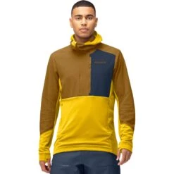 Norrona Lofoten Thermal Pro Hood Trui Heren - Sulphur/Camelflage
