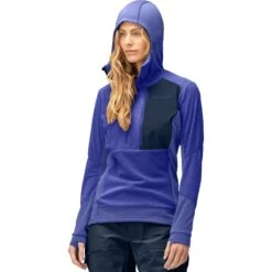 Norrona Lofoten Thermal Pro Hood Trui Dames - Violet Storm/Royal Blue