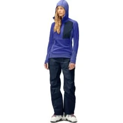 Norrona Lofoten Thermal Pro Hood Trui Dames - Violet Storm/Royal Blue -Norrona norrona lofoten thermal pro hood pullover women violet storm royal blue 4 1518142