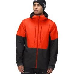 Norrona Lyngen Aero80 Insulated Zip Hood Jas Heren - Arednalin/Caviar