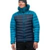 Norrona Lyngen Down850 Hood Donsjas Heren - Hawaiian Surf/Indigo Night