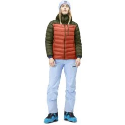 Norrona Lyngen Down850 Hood Donsjas Dames - Olive Night/Orange Alert -Norrona norrona lyngen down850 hood jacket women olive night orange alert 3 1256350