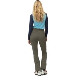 Norrona Lyngen Equaliser Stretch Tights Skibroek Dames - Olive Night -Norrona norrona lyngen equaliser stretch ski tights women olive night 4 1256398