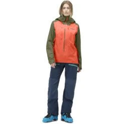 Norrona Lyngen Gore-Tex Jas Dames - Olive Night/Orange Alert -Norrona norrona lyngen gore tex jacket women olive night orange alert 3 1256432