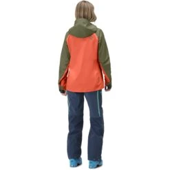 Norrona Lyngen Gore-Tex Jas Dames - Olive Night/Orange Alert -Norrona norrona lyngen gore tex jacket women olive night orange alert 4 1256433