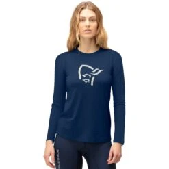 Norrona PureUll Hemd Met Lange Mouwen Dames - Indigo Night