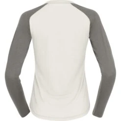 Norrona PureUll Hemd Met Lange Mouwen Dames - Snowdrop/Castor Grey -Norrona norrona pureull long sleeve baselayer women snowdrop castor grey 2 1257630