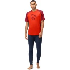 Norrona PureUll Hemd Met Korte Mouwen Heren - Arednalin/Rhubarb -Norrona norrona pureull t shirt men arednalin rhubarb 4 1518542