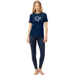 Norrona PureUll Hemd Met Korte Mouwen Dames - Indigo Night -Norrona norrona pureull t shirt women indigo night 2 1463433