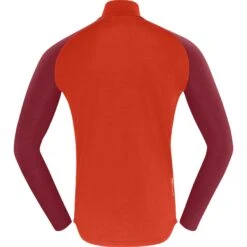 Norrona PureUll Zip Neck Hemd Met Lange Mouwen Heren - Arednalin/Rhubarb -Norrona norrona pureull zip neck baselayer men arednalin rhubarb 3 1518595
