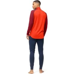 Norrona PureUll Zip Neck Hemd Met Lange Mouwen Heren - Arednalin/Rhubarb -Norrona norrona pureull zip neck baselayer men arednalin rhubarb 5 1518597