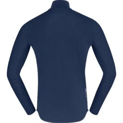 Norrona PureUll Zip Neck Hemd Met Lange Mouwen Heren - Indigo Night -Norrona norrona pureull zip neck baselayer men indigo night 2 1257933