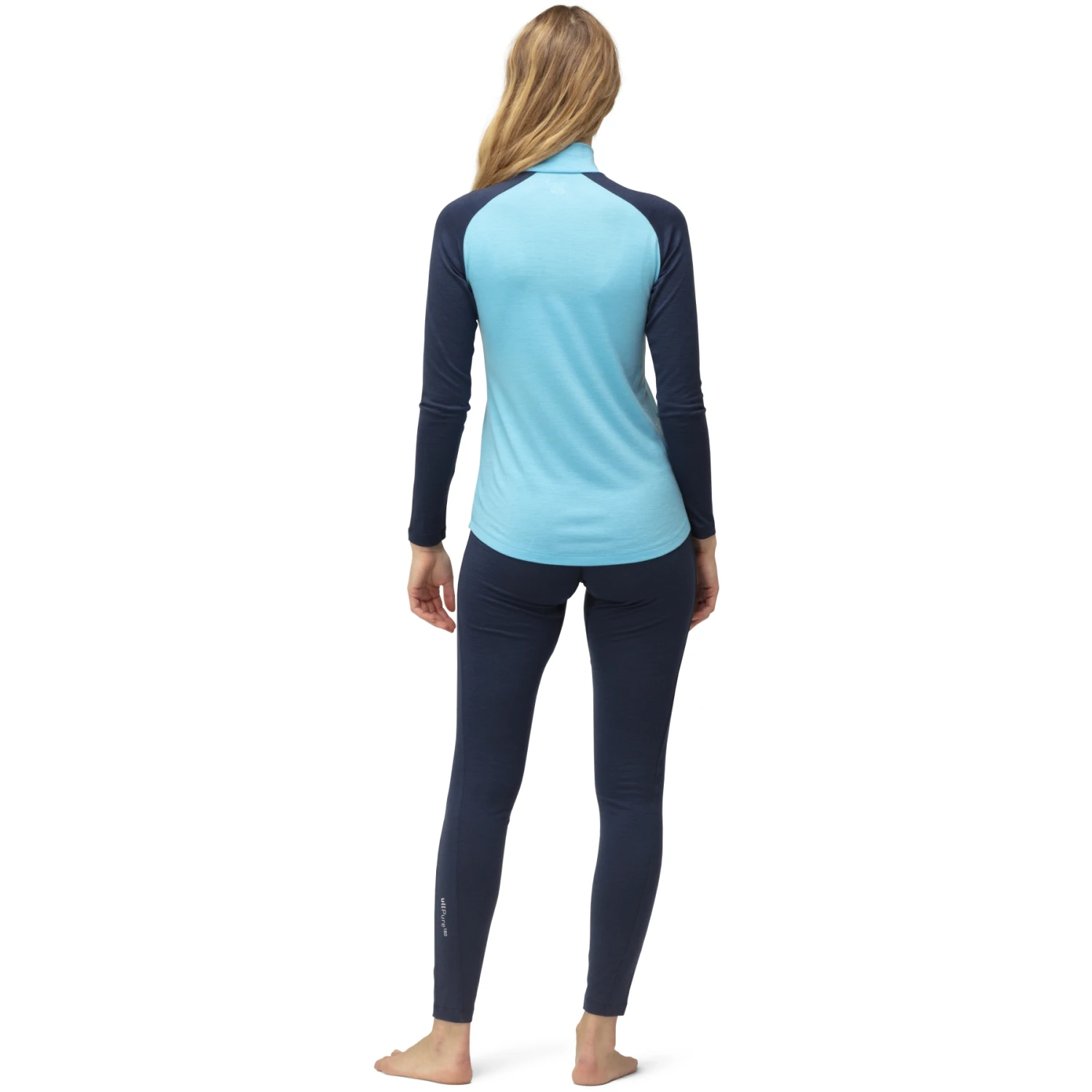 Norrona PureUll Zip Neck Hemd Met Lange Mouwen Dames - Aquarius/Indigo Night 5 Norrona PureUll Zip Neck Hemd Met Lange Mouwen Dames - Aquarius/Indigo Night - Afbeelding 5