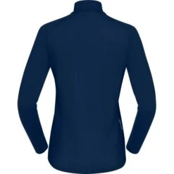 Norrona PureUll Zip Neck Hemd Met Lange Mouwen Dames - Indigo Night -Norrona norrona pureull zip neck baselayer women indigo night 2 1289556