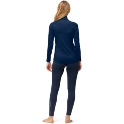 Norrona PureUll Zip Neck Hemd Met Lange Mouwen Dames - Indigo Night -Norrona norrona pureull zip neck baselayer women indigo night 3 1463507